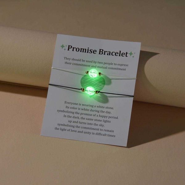 ornament luminous acrylic beads couple girlfriends woven bracelet blessing card, Golden;silver
ornament luminous acrylic beads couple girlfriends woven bracelet blessing card, Golden;silver
