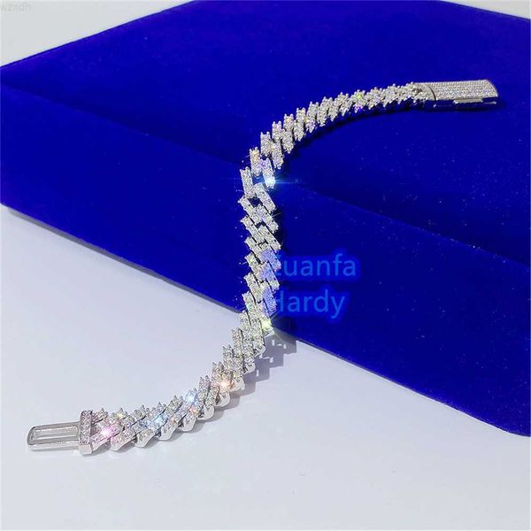 wholesale hip hop jewelry 10mm link chain bangle iced out vvs moissanite diamond cuban bracelet, Silver
wholesale hip hop jewelry 10mm link chain bangle iced out vvs moissanite diamond cuban bracelet, Silver