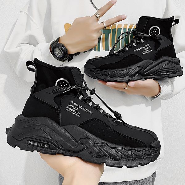 men high casual shoes platform sneakers male footwear fashion chunky trainers mens breathable sport shoes botas hombre, Black
men high casual shoes platform sneakers male footwear fashion chunky trainers mens breathable sport shoes botas hombre, Black