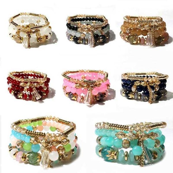 bohemian crystal pendant tassel bracelet multi layer elegant glass fashion ornament, Golden;silver
bohemian crystal pendant tassel bracelet multi layer elegant glass fashion ornament, Golden;silver
