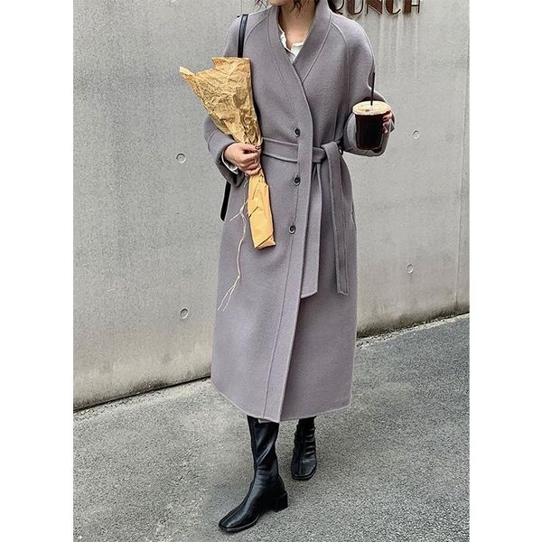 fur vac 2020 fw solid japan style grey color casual single breasted cashmere womens long coats, Black
fur vac 2020 fw solid japan style grey color casual single breasted cashmere womens long coats, Black