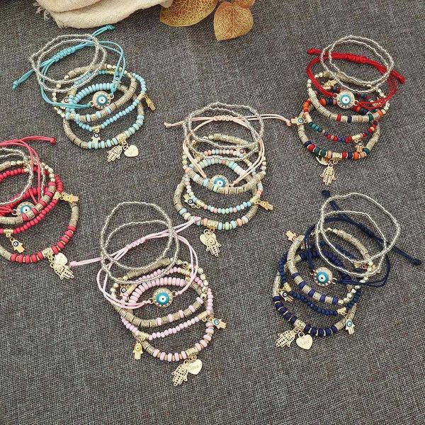 set bracelet bead metal pendant eye woven red rope peach heart love female, Golden;silver
set bracelet bead metal pendant eye woven red rope peach heart love female, Golden;silver