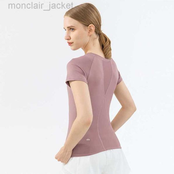 desginer alo yoga t shirt short sleeved sports t-shirt for women wearing a round neck summer running fitness suit slim fitting and breathabl, White
desginer alo yoga t shirt short sleeved sports t-shirt for women wearing a round neck summer running fitness suit slim fitting and breathabl, White