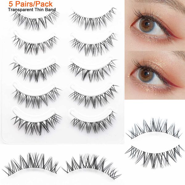 false eyelashes 5 pairs eyelashes women natural japanese makeup false eyelashes short natural eyelash extension transparent band fake eyelas
false eyelashes 5 pairs eyelashes women natural japanese makeup false eyelashes short natural eyelash extension transparent band fake eyelas