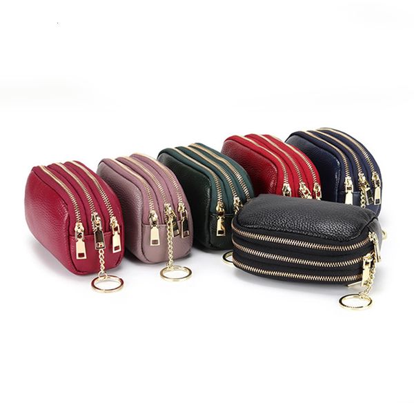 evening bags three zippers small key coin money bag wallet genuine leather women card holder change pouch purse mini pocket 230509
evening bags three zippers small key coin money bag wallet genuine leather women card holder change pouch purse mini pocket 230509