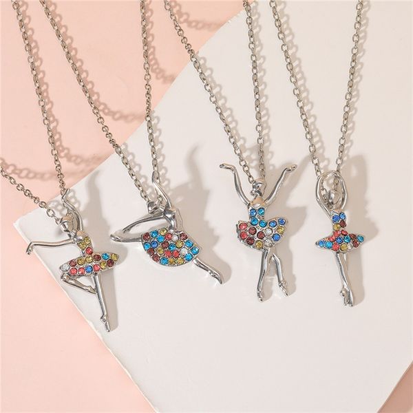 fashion ballet girl pendant designer necklace woman south american alloy silver plated colorful rhinestone exquisite chokers necklaces jewel
fashion ballet girl pendant designer necklace woman south american alloy silver plated colorful rhinestone exquisite chokers necklaces jewel