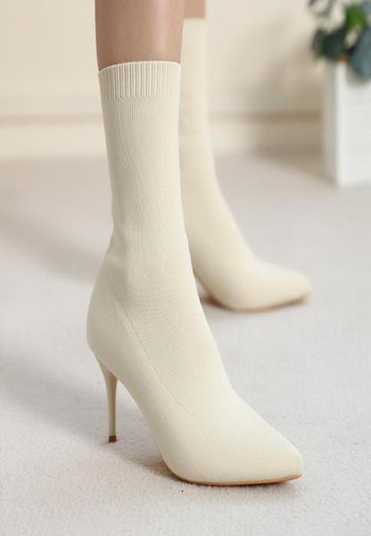 women039s boots autumn winter stretch fabric sock midcalf boots ladies thin high heels shoes pointed toe female pumps 208597643, Black
women039s boots autumn winter stretch fabric sock midcalf boots ladies thin high heels shoes pointed toe female pumps 208597643, Black