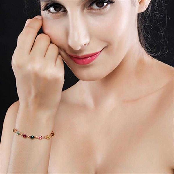 color gem colored gems bracelet candy tourmaline micro inlaid colorful crystal womens, Golden;silver
color gem colored gems bracelet candy tourmaline micro inlaid colorful crystal womens, Golden;silver