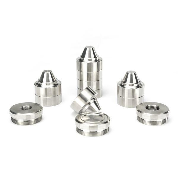 tactical accessories one piece stainless steel skirted cone cups 1.355''od and 1/2x28 or 5/8x24 end cap soild cap for 1.5"od
tactical accessories one piece stainless steel skirted cone cups 1.355''od and 1/2x28 or 5/8x24 end cap soild cap for 1.5"od
