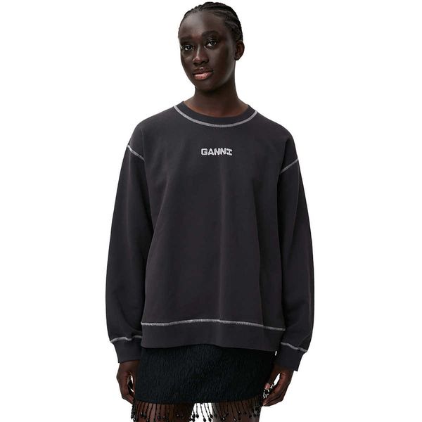 gan 23ss designer sweatshirt fashion new cotton dark grey letter casual loose sleeve women pullover jumper, Black
gan 23ss designer sweatshirt fashion new cotton dark grey letter casual loose sleeve women pullover jumper, Black