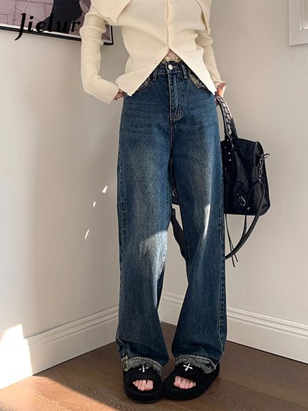 women's jeans jielur fashion loose fringed jeans women spring autumn korean vintage blue denim trousers high waist wide leg pants lady
women's jeans jielur fashion loose fringed jeans women spring autumn korean vintage blue denim trousers high waist wide leg pants lady