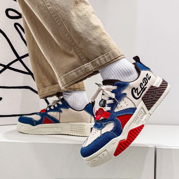 men vintage denim canvas shoes casual platform sneakers male lace up skateboard shoes hip hop streetwear breathable flats, Black
men vintage denim canvas shoes casual platform sneakers male lace up skateboard shoes hip hop streetwear breathable flats, Black
