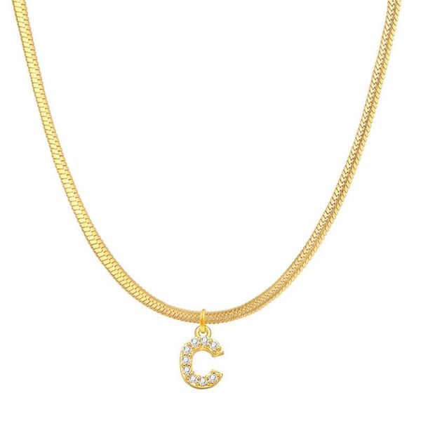 niche and new trendy ins style 26 english letters pendant necklace snake bone collarbone chain hundred match light luxury simple couple neck, Silver
niche and new trendy ins style 26 english letters pendant necklace snake bone collarbone chain hundred match light luxury simple couple neck, Silver