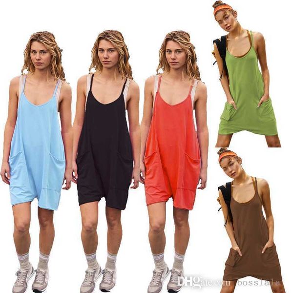 item womens designer jumpsuit 2023 summer casual multicolors pocket sling knitted loose shorts bodysuit strap pants, Black;white
item womens designer jumpsuit 2023 summer casual multicolors pocket sling knitted loose shorts bodysuit strap pants, Black;white