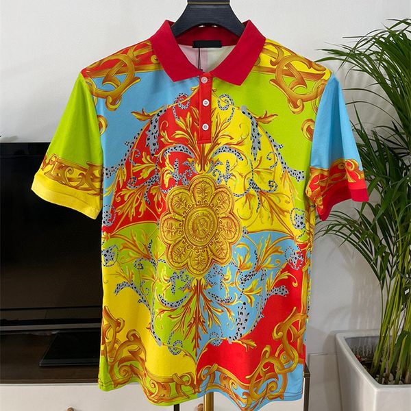 men's polos luxury royal polo shirt casual short sleeve brand golden flower printed baroque summer prom party 230510, White;black
men's polos luxury royal polo shirt casual short sleeve brand golden flower printed baroque summer prom party 230510, White;black