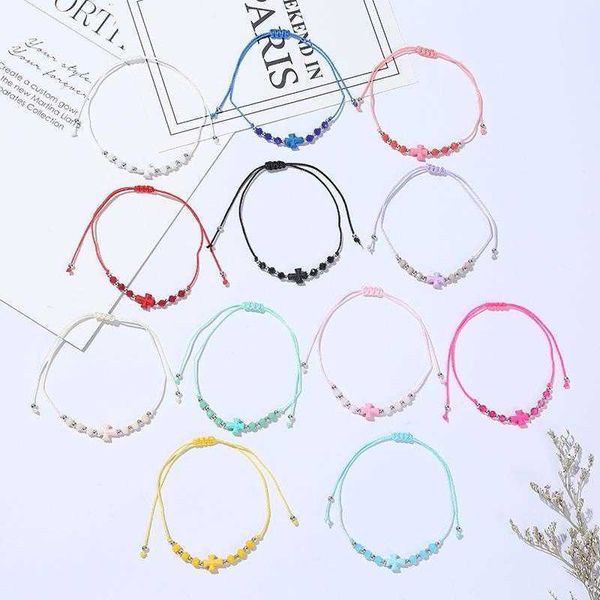 multi color cross crystal bracelet adjustable hand woven rope special interest design, Golden;silver
multi color cross crystal bracelet adjustable hand woven rope special interest design, Golden;silver