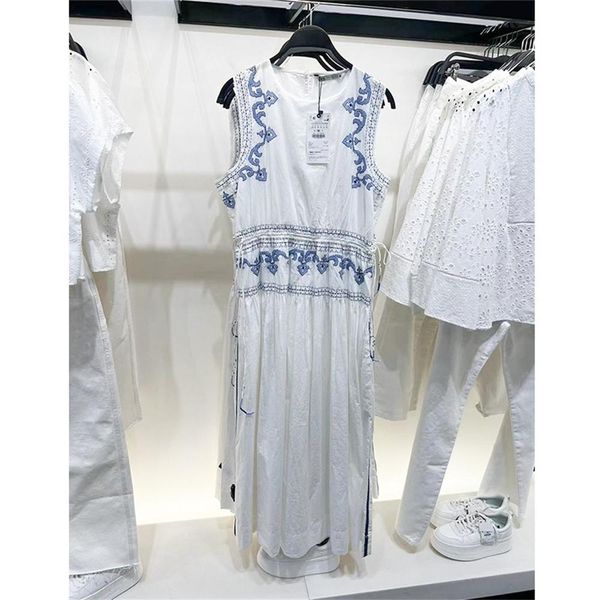 dresses pb za 2023 women's summer new heavy industry retro sleeveless blue embroidered waist midi dress 5107062, Black;gray
dresses pb za 2023 women's summer new heavy industry retro sleeveless blue embroidered waist midi dress 5107062, Black;gray
