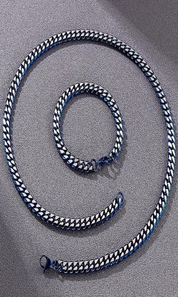chains 8mm cuban link curb chain necklace bracelet set for men golden blue stainless steel men039s necklaces bracelets man ac2345774, Silver
chains 8mm cuban link curb chain necklace bracelet set for men golden blue stainless steel men039s necklaces bracelets man ac2345774, Silver