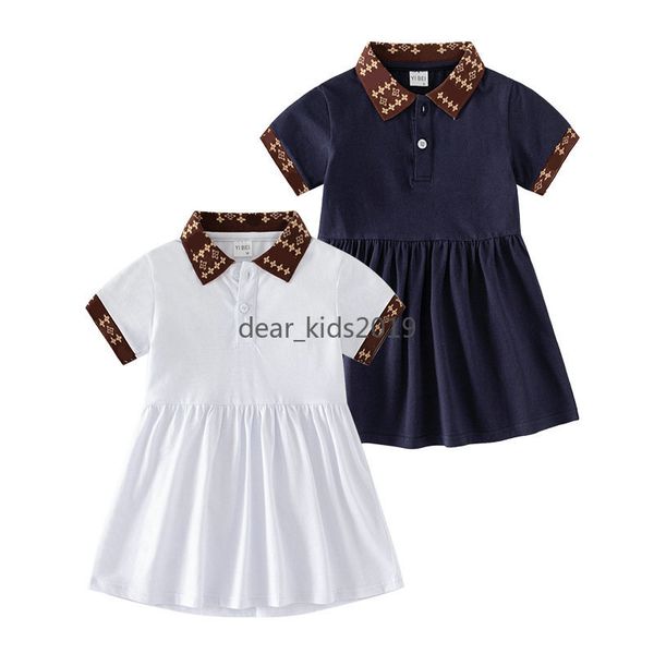 Summer Kids Girl Dress Turn-down Collar Short Sleeve A-line Fashion Princess Dresses Cotton Casual Childrens Designers Clothes Dresses 1-6T, Blue
Summer Kids Girl Dress Turn-down Collar Short Sleeve A-line Fashion Princess Dresses Cotton Casual Childrens Designers Clothes Dresses 1-6T, Blue