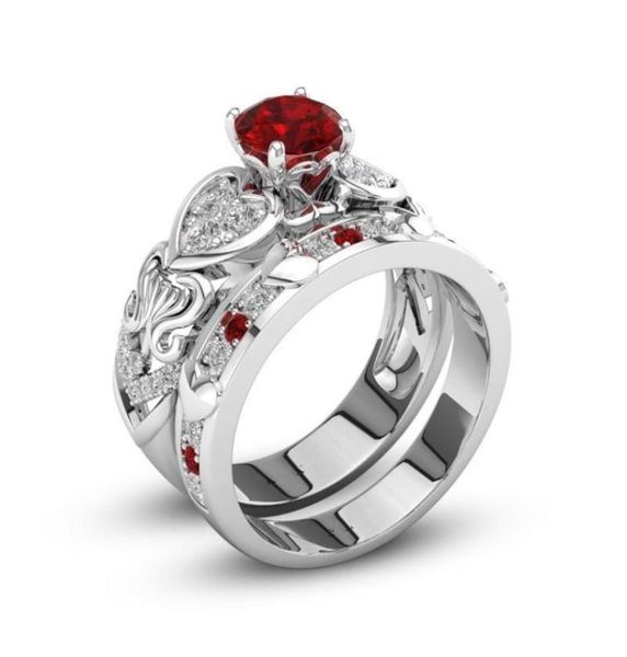 cluster rings double finger ring set for women with white gold filled valentine039s day redpink3369384, Golden;silver
cluster rings double finger ring set for women with white gold filled valentine039s day redpink3369384, Golden;silver