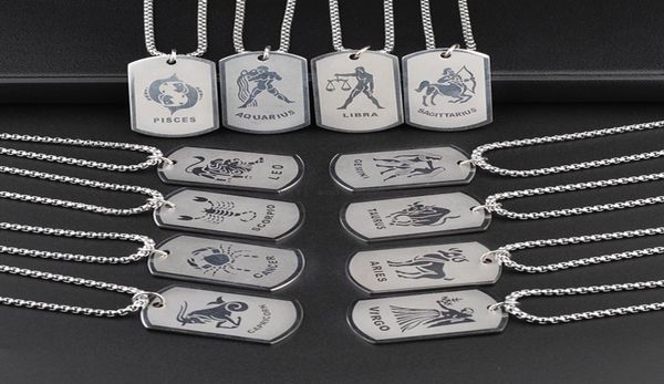 men hip hop stainless steel 12 zodiac sign necklace dog tags pendants charm star sign choker astrology necklaces fashion jewelry w5879333, Silver
men hip hop stainless steel 12 zodiac sign necklace dog tags pendants charm star sign choker astrology necklaces fashion jewelry w5879333, Silver