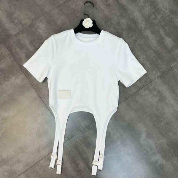 women's tshirt prepomp summer arrivals short sleeve o neck metal buckles tassel white t shirt women gf265 230510
women's tshirt prepomp summer arrivals short sleeve o neck metal buckles tassel white t shirt women gf265 230510