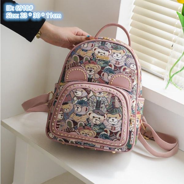 factory wholesale ladies shoulder bag 3 colors this year popular thick canvas leisure backpack cute cartoon printed bear backpacks personali
factory wholesale ladies shoulder bag 3 colors this year popular thick canvas leisure backpack cute cartoon printed bear backpacks personali