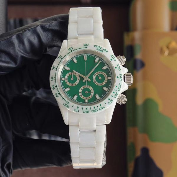 watch quartz movement watch 43mm ceramic case fashion wristwatch montre de luxe, Silver
watch quartz movement watch 43mm ceramic case fashion wristwatch montre de luxe, Silver