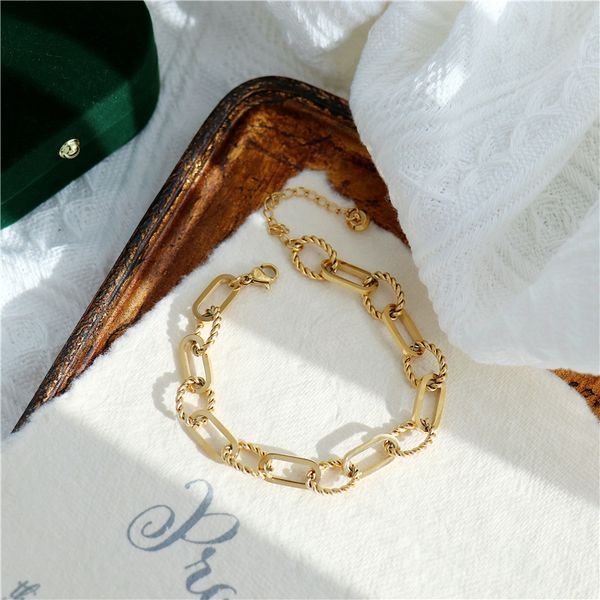 two high-end luxury chains combined with bracelets titanium steel plated with 18k rose gold essential for couples, Black
two high-end luxury chains combined with bracelets titanium steel plated with 18k rose gold essential for couples, Black