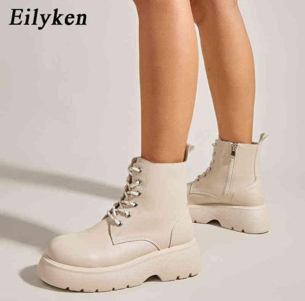 eilyken 2022 new autumn winter british style thick bottom ankle boots women fashion round toe laceup zip platform shoes goth9720177, Black
eilyken 2022 new autumn winter british style thick bottom ankle boots women fashion round toe laceup zip platform shoes goth9720177, Black