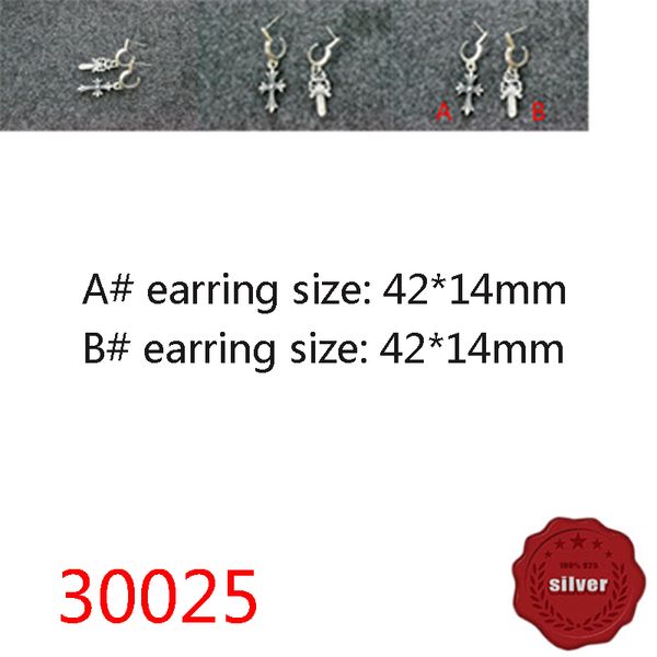 30025 european and american earring jewelry s925 sterling silver fashion personality punk hip-hop personality cross flower holy sword letter, Golden
30025 european and american earring jewelry s925 sterling silver fashion personality punk hip-hop personality cross flower holy sword letter, Golden