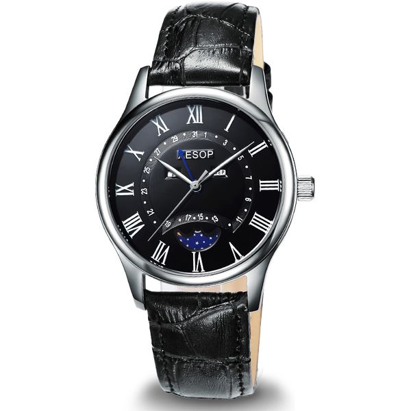 new aesop watch men sapphire crystal quartz wrist wristwatch moon phase leather male clock relogio masculino hodinky reloj hombr, Slivery;golden
new aesop watch men sapphire crystal quartz wrist wristwatch moon phase leather male clock relogio masculino hodinky reloj hombr, Slivery;golden