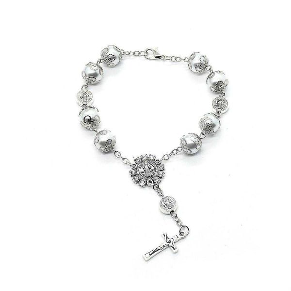 accessories silver imitation pearl strand rose sutra rosary bracelet cross beaded, Black
accessories silver imitation pearl strand rose sutra rosary bracelet cross beaded, Black