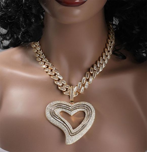 14k gold iced out big size hollow heart pendant necklace bling micro pave cubic zirconia simulated diamonds icy heart cuban chain9178150, Silver
14k gold iced out big size hollow heart pendant necklace bling micro pave cubic zirconia simulated diamonds icy heart cuban chain9178150, Silver