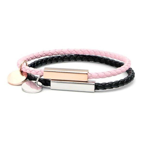 stainless steel authentic leather weave bracelet wholesale couple magnetic buckle ins accessories, Golden;silver
stainless steel authentic leather weave bracelet wholesale couple magnetic buckle ins accessories, Golden;silver