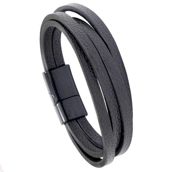 ornament wholesale simple multi layer leather bracelet vintage black alloy magnetic buckle mens, Golden;silver
ornament wholesale simple multi layer leather bracelet vintage black alloy magnetic buckle mens, Golden;silver