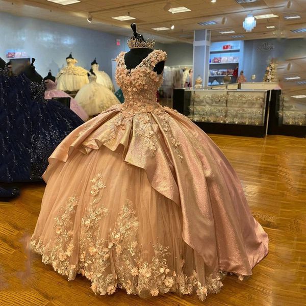 champagne v neck sweet 16 quinceanera dress sparkly lace appliques sequins 3d flowers princess ball gown vestidos de 15 anos, Blue;red
champagne v neck sweet 16 quinceanera dress sparkly lace appliques sequins 3d flowers princess ball gown vestidos de 15 anos, Blue;red