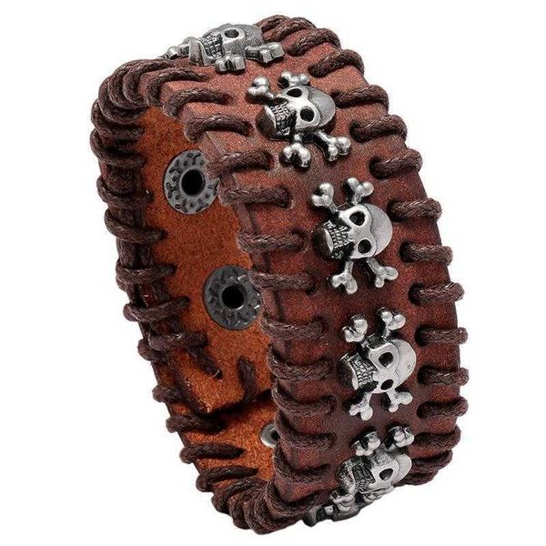 accessories vintage handmade stitching punk cattle leather bracelet a row of skull personality mens, Golden;silver
accessories vintage handmade stitching punk cattle leather bracelet a row of skull personality mens, Golden;silver
