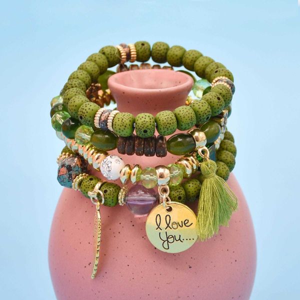 11 colors full trend strands beaded multi layer couple bracelet bohemian ethnic style hand accessories internet celebrity, Black
11 colors full trend strands beaded multi layer couple bracelet bohemian ethnic style hand accessories internet celebrity, Black