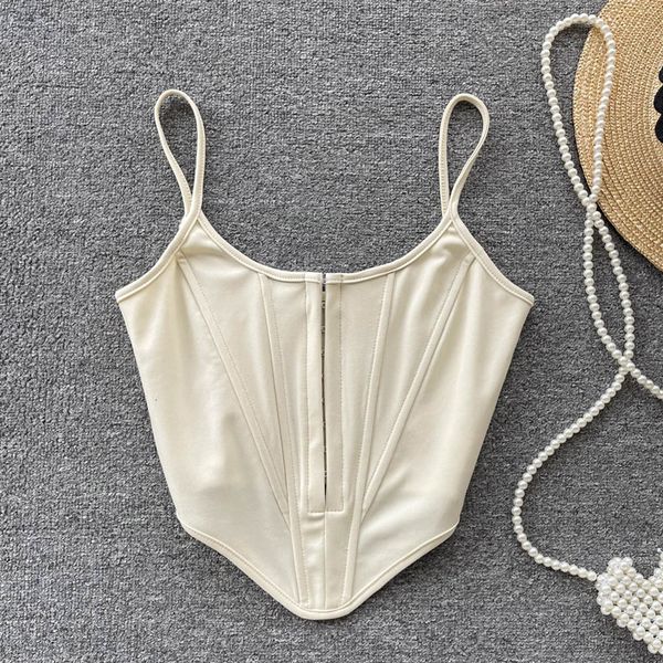 womens tanks camis women american retro irregularity corset vintage single breasted slim sleeveless crop o neck solid color y2k tank 230509, White
womens tanks camis women american retro irregularity corset vintage single breasted slim sleeveless crop o neck solid color y2k tank 230509, White