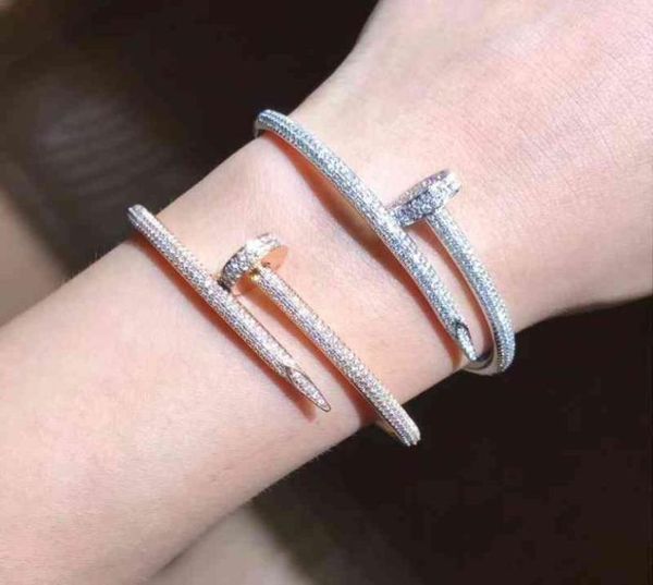 custom 18k gold bracelet rose diamond female card family love bracelet nail6659030, Silver
custom 18k gold bracelet rose diamond female card family love bracelet nail6659030, Silver