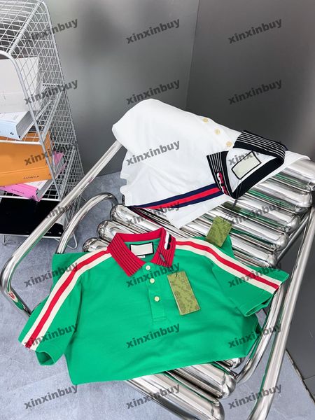 xinxinbuy men designer tee t shirt 23ss paris letter jacquard collar shoulder ribbon short sleeve cotton women white green s-2xl, Black;brown
xinxinbuy men designer tee t shirt 23ss paris letter jacquard collar shoulder ribbon short sleeve cotton women white green s-2xl, Black;brown