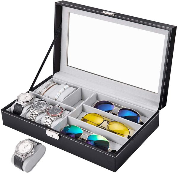 watch boxes cases exquisite 6 slot box jewelry pu leather 3 slots eyeglasses storage display organizer for men women black brown 230509, Black;blue
watch boxes cases exquisite 6 slot box jewelry pu leather 3 slots eyeglasses storage display organizer for men women black brown 230509, Black;blue