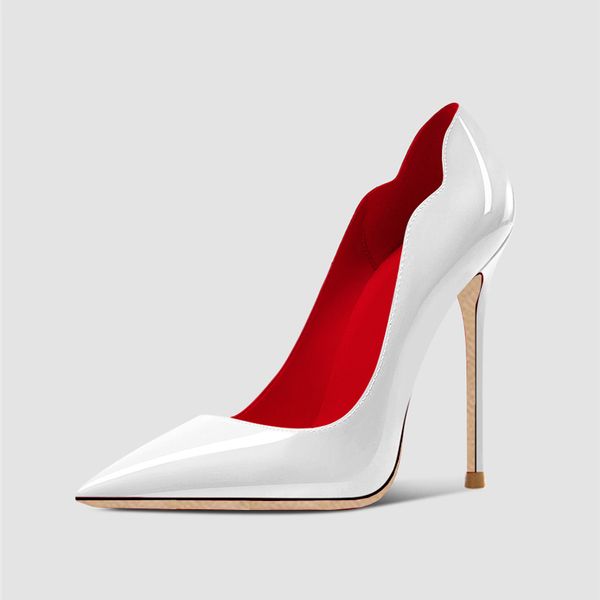 curl upper red bottom high-heeled shoes women patent leather pointed toe stiletto 12cm high heels ladies party dress shoes club dance pumps, Black
curl upper red bottom high-heeled shoes women patent leather pointed toe stiletto 12cm high heels ladies party dress shoes club dance pumps, Black