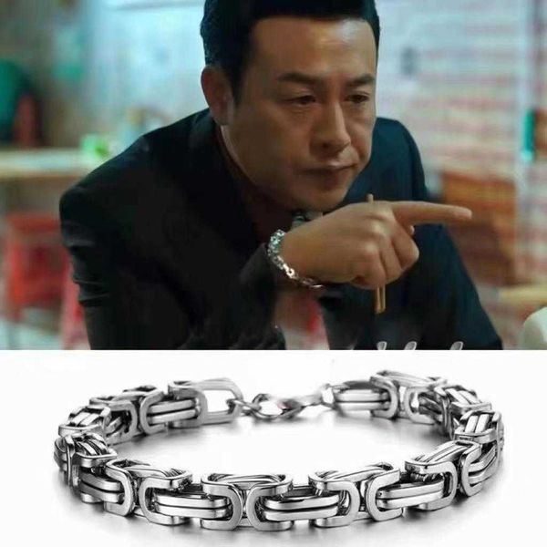 crazy high qiqiang bracelet silver chains titanium steel emperor chain domineering mens keel return personality, Black
crazy high qiqiang bracelet silver chains titanium steel emperor chain domineering mens keel return personality, Black