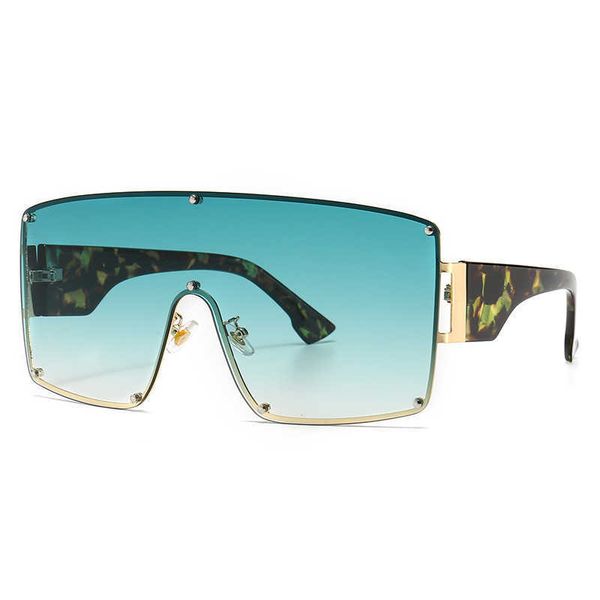 punk style metal frame wide leg street p ins sunglasses 2206, White;black