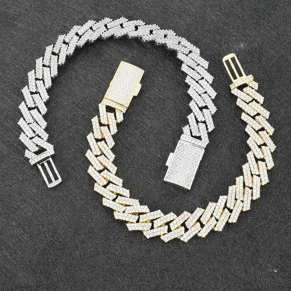 men's gold plated iced out cuban link chain moissanite diamond cuban link chain bracelet, Golden;silver
men's gold plated iced out cuban link chain moissanite diamond cuban link chain bracelet, Golden;silver
