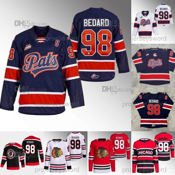 #98 connor bedard 2023 draft regina pats jersey whl chicago connor bedard blackhawks hockey jersey conor bedard custom hockey jerseys mens w, Black;red
#98 connor bedard 2023 draft regina pats jersey whl chicago connor bedard blackhawks hockey jersey conor bedard custom hockey jerseys mens w, Black;red