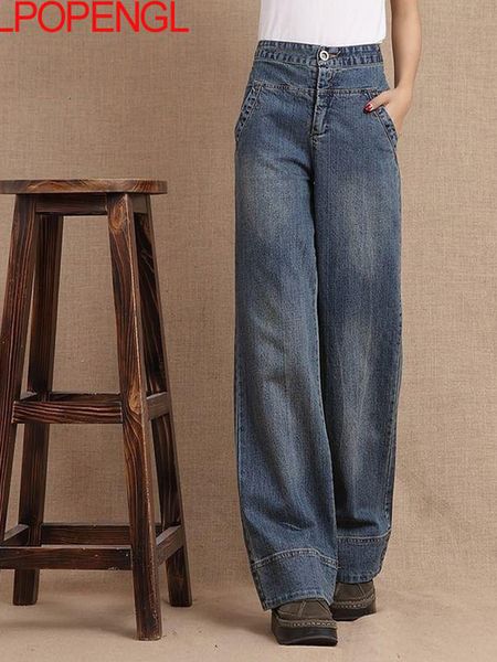 women's jeans autumn women's retro straight high waist jeans casual loose wide leg patchwork pants simple streetwear denim trouser, Blue
women's jeans autumn women's retro straight high waist jeans casual loose wide leg patchwork pants simple streetwear denim trouser, Blue