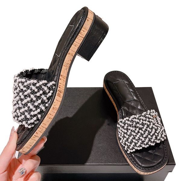 womens slip son low sandals chunky heels 3cm slippers with faux pearls slies ladiesdesigner quilted texture summer mules girls slingbacks dr, Black
womens slip son low sandals chunky heels 3cm slippers with faux pearls slies ladiesdesigner quilted texture summer mules girls slingbacks dr, Black